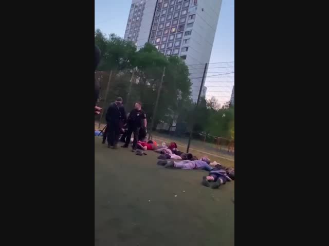 Полиция выгнала мигрантов с очередной детской площадки в Москве