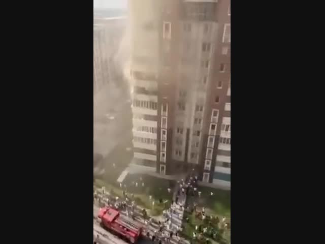 Страшный пожар в Алмате