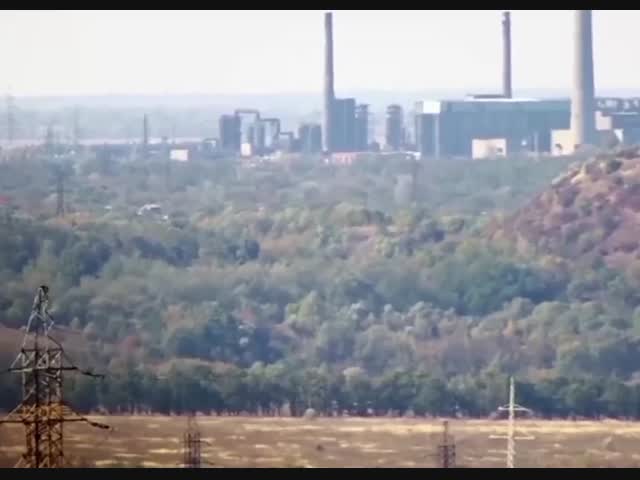 Попадание по Авдеевскому коксохимическому заводу, крупнейшему в Европе