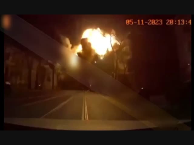 Момент прилета по центру Одессы