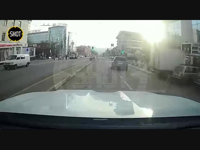 Момент прилета по центру Белгорода