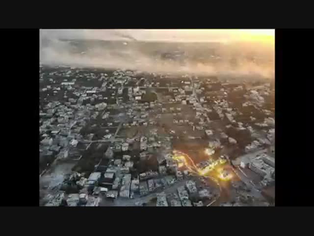 Вид сверху на подрыв туннелей ХАМАС в Секторе Газа