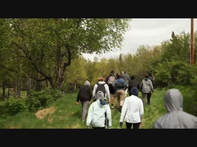 Школьники впервые увидели лося с близкого расстояния