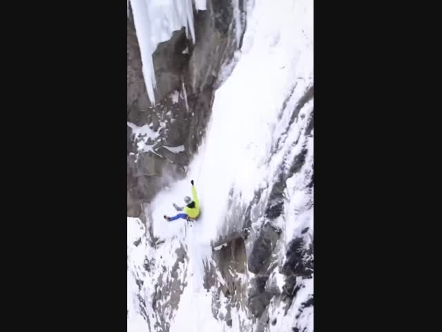 Опасное ледолазанье