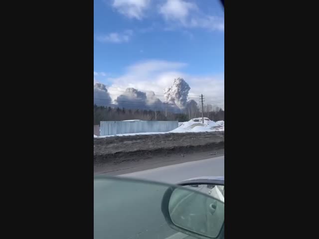 Мощный пожар в Подмосковье