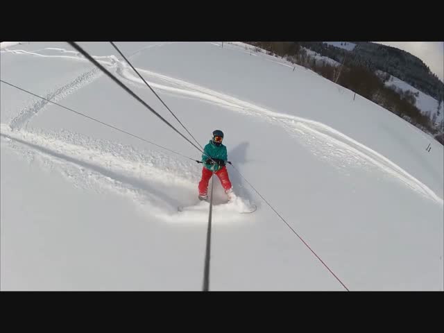 Красиво вошел в снег