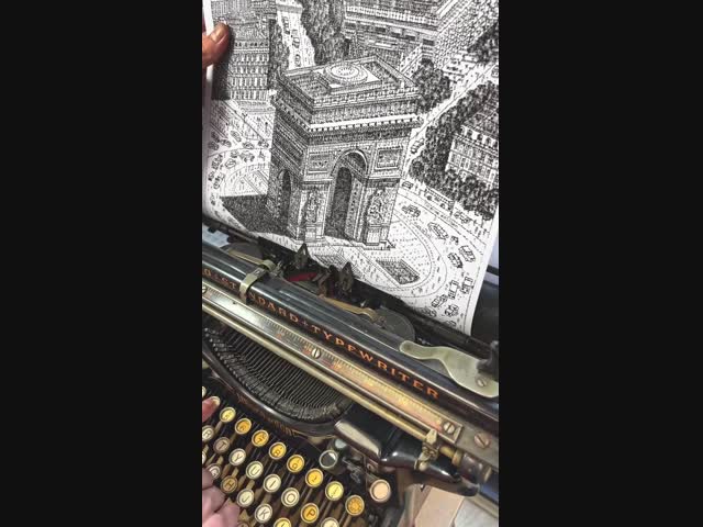 Рисунок на печатной машинке