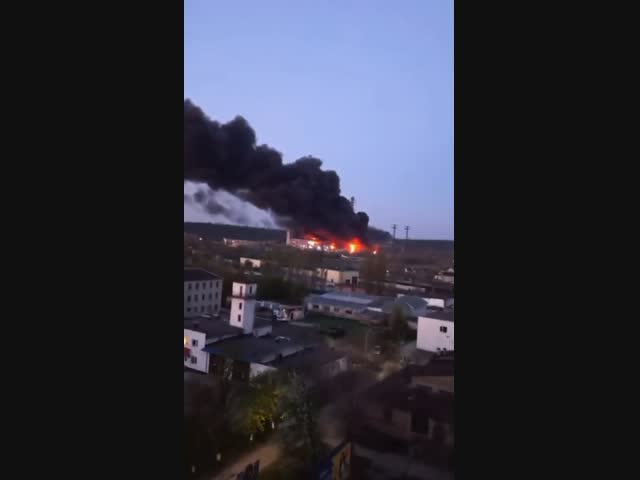 В Киевской области горит  Трипольская ТЭС после ночного удара
