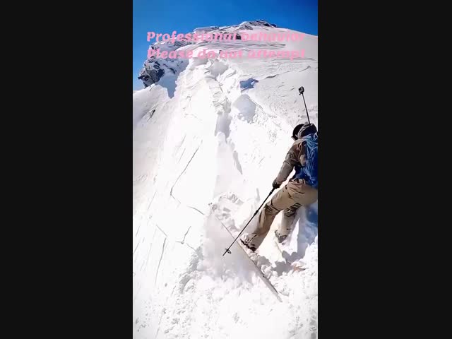 Снежные лавины против лыжников