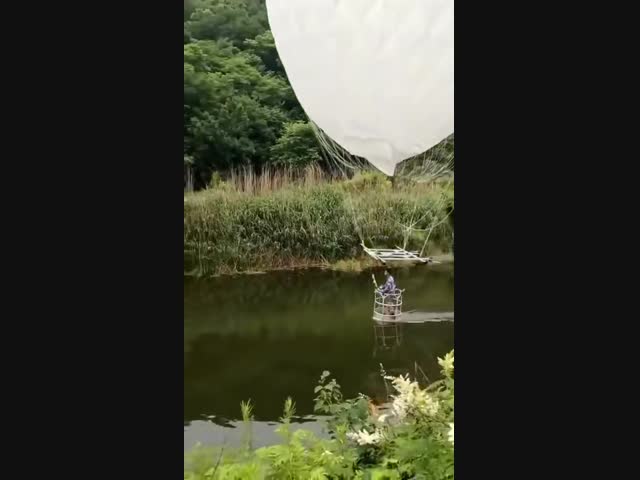 Новое средство передвижения: воздушный шар с дроном