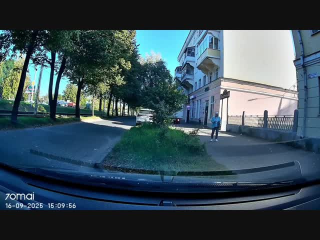 По тротуару задним ходом