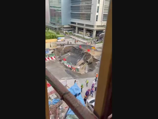 Грандиозный провал земли в Бангкоке