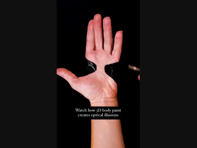 Оптические иллюзии, созданные с помощью телесной краски 3D